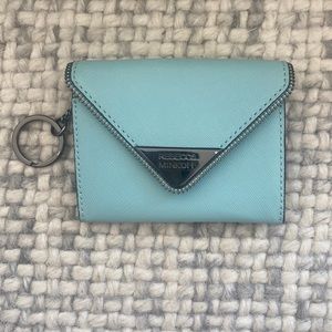 Rebecca Minkoff metro wallet w/key ring silver